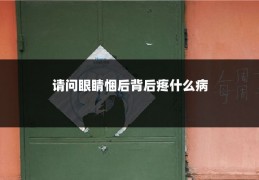 请问眼睛悃后背后疼什么病