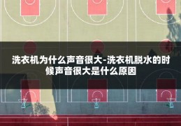 洗衣机为什么声音很大-洗衣机脱水的时候声音很大是什么原因