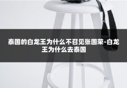 泰国的白龙王为什么不召见张国荣-白龙王为什么去泰国