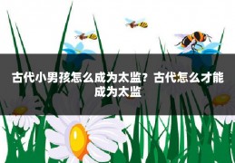 古代小男孩怎么成为太监？古代怎么才能成为太监