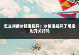 怎么判断冰箱温控坏？冰箱温控坏了用定时开关行吗