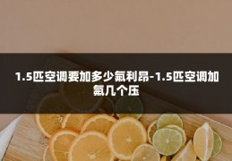 1.5匹空调要加多少氟利昂-1.5匹空调加氟几个压