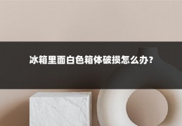 冰箱里面白色箱体破损怎么办?