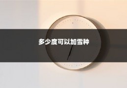 多少度可以加雪种