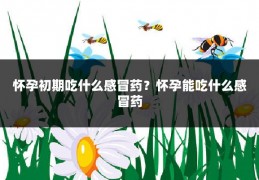 怀孕初期吃什么感冒药？怀孕能吃什么感冒药