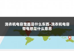 洗衣机电容里面是什么东西-洗衣机电容带电感是什么意思