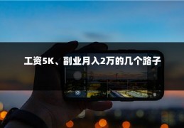 工资5K、副业月入2万的几个路子