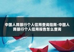 中国人民银行个人信用查询指南-中国人民银行个人信用报告怎么查询