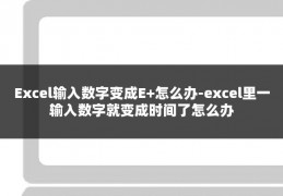 Excel输入数字变成E+怎么办-excel里一输入数字就变成时间了怎么办