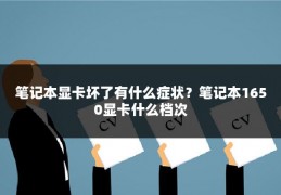 笔记本显卡坏了有什么症状？笔记本1650显卡什么档次