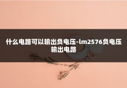 什么电路可以输出负电压-lm2576负电压输出电路