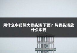 用什么中药熬大骨头汤 下面?炖骨头汤放什么中药