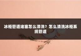 冰柜管道堵塞怎么清洗？怎么清洗冰柜系统管道