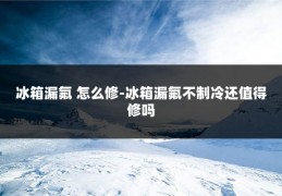冰箱漏氟 怎么修-冰箱漏氟不制冷还值得修吗