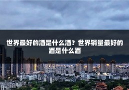 世界最好的酒是什么酒？世界销量最好的酒是什么酒