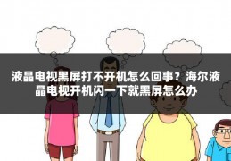 液晶电视黑屏打不开机怎么回事?海尔液晶电视开机闪一下就黑屏怎么办