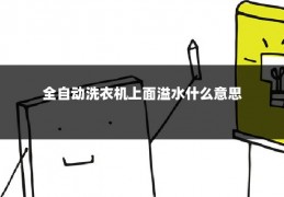 全自动洗衣机上面溢水什么意思