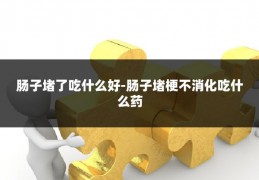 肠子堵了吃什么好-肠子堵梗不消化吃什么药