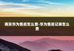 南京华为售后怎么查-华为售后记录怎么查