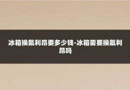 冰箱换氟利昂要多少钱-冰箱需要换氟利昂吗