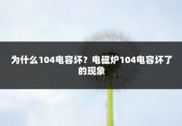为什么104电容坏?电磁炉104电容坏了的现象