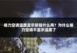 格力空调温度显示按钮什么用？为什么格力空调不显示温度了