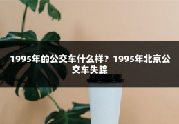 1995年的公交车什么样？1995年北京公交车失踪
