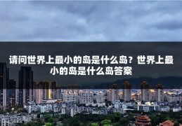 请问世界上最小的岛是什么岛？世界上最小的岛是什么岛答案