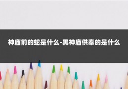 神庙前的蛇是什么-黑神庙供奉的是什么