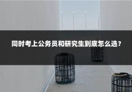 同时考上公务员和研究生到底怎么选？