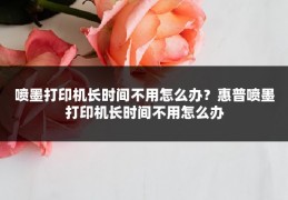 喷墨打印机长时间不用怎么办?惠普喷墨打印机长时间不用怎么办