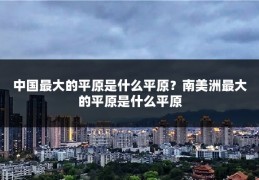 中国最大的平原是什么平原?南美洲最大的平原是什么平原