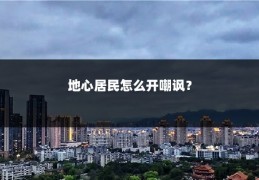 地心居民怎么开嘲讽？