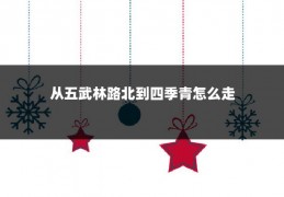 从五武林路北到四季青怎么走