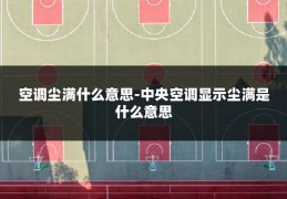 空调尘满什么意思-中央空调显示尘满是什么意思