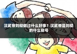汉武帝刘彻做过什么好事？汉武帝是刘彻的什么称号