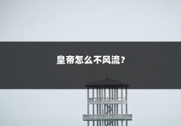 皇帝怎么不风流?