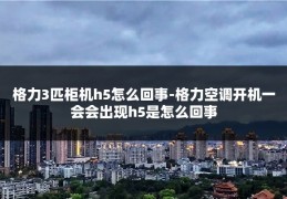 格力3匹柜机h5怎么回事-格力空调开机一会会出现h5是怎么回事