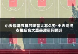 小天鹅洗衣机的噪音大怎么办-小天鹅洗衣机噪音大算是质量问题吗