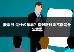 股票涨 是什么意思？指数涨股票不涨是什么意思
