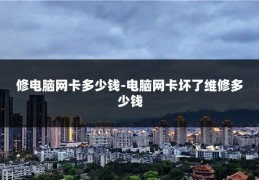 修电脑网卡多少钱-电脑网卡坏了维修多少钱