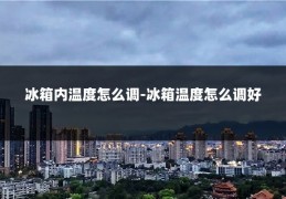 冰箱内温度怎么调-冰箱温度怎么调好