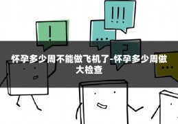 怀孕多少周不能做飞机了-怀孕多少周做大检查