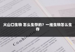 火山口生物 怎么生存的？一维生物怎么生存
