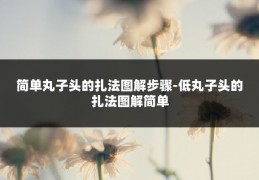 简单丸子头的扎法图解步骤-低丸子头的扎法图解简单