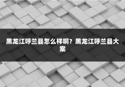 黑龙江呼兰县怎么样啊?黑龙江呼兰县大案