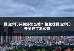 微波炉门开关坏怎么修？格兰仕微波炉门开关坏了怎么修