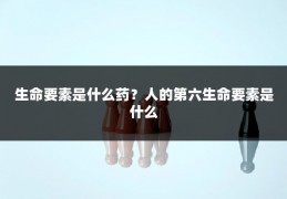 生命要素是什么药？人的第六生命要素是什么