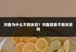 刘备为什么不救关羽?刘备故意不救关羽吗