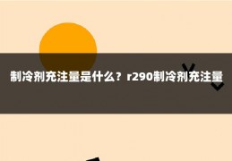 制冷剂充注量是什么？r290制冷剂充注量